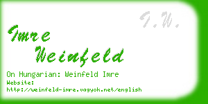 imre weinfeld business card